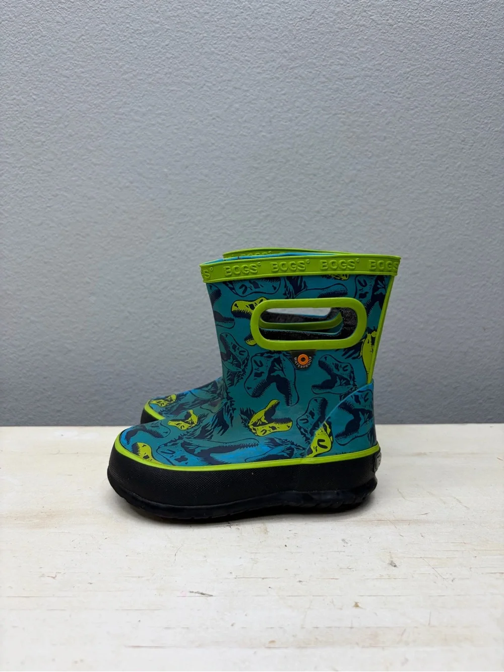 Bogs Skipper Cool Dinos Rain Boots Size 6 Boys